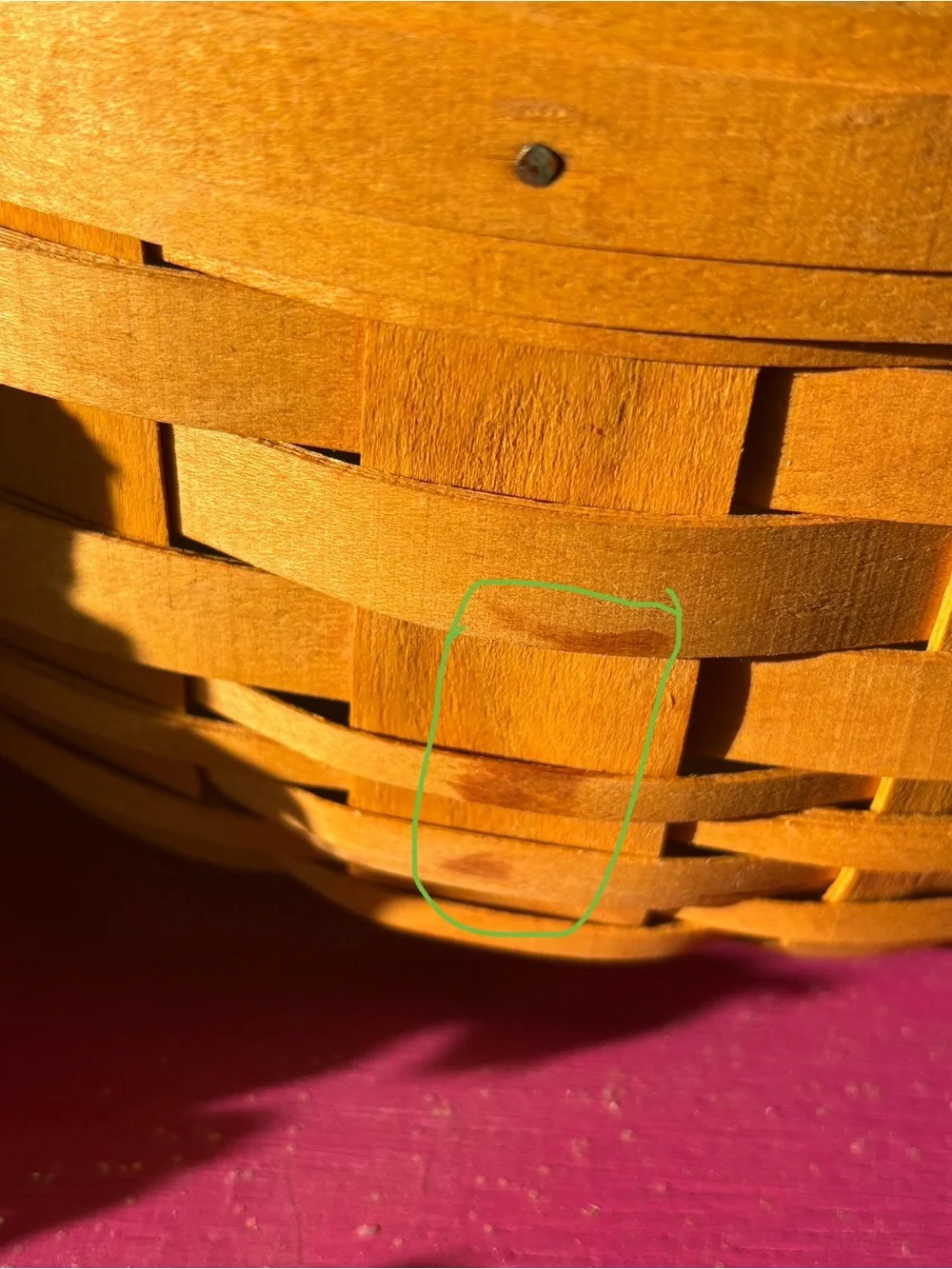 Vintage 1999 Longaberger Large Darning Basket w/ 2 Different Plastic Protectors
